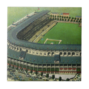 Baseballstadion für Vintage Sportarten, Luftsicht Fliese