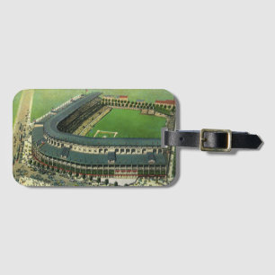 Baseballstadion für Vintage Sportarten, Luftsicht Gepäckanhänger