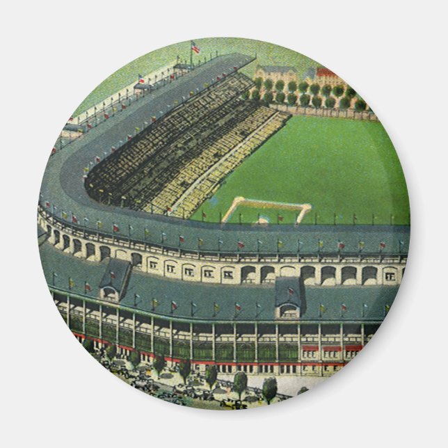 Baseballstadion für Vintage Sportarten, Luftsicht Magnet (Vorne)