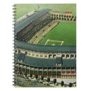 Baseballstadion für Vintage Sportarten, Luftsicht Notizblock