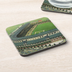 Baseballstadion für Vintage Sportarten, Luftsicht Untersetzer
