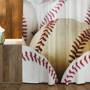 Baseballstapel Nahes Foto Duschvorhang