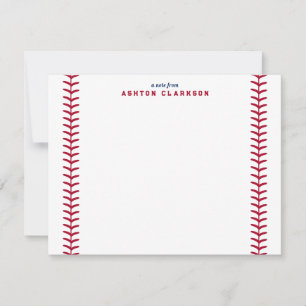 Baseballstitch und Jersey Strip Note Card Einladung