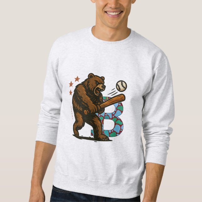 Baseballteam B Sweatshirt (Vorderseite)