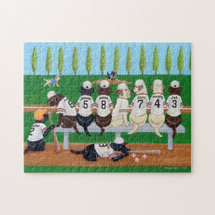 Baseballteam Labradors Puzzle