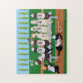 Baseballteam Labradors Puzzle