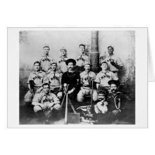Baseballteam USSs Maine in Havana Kuba Photograp