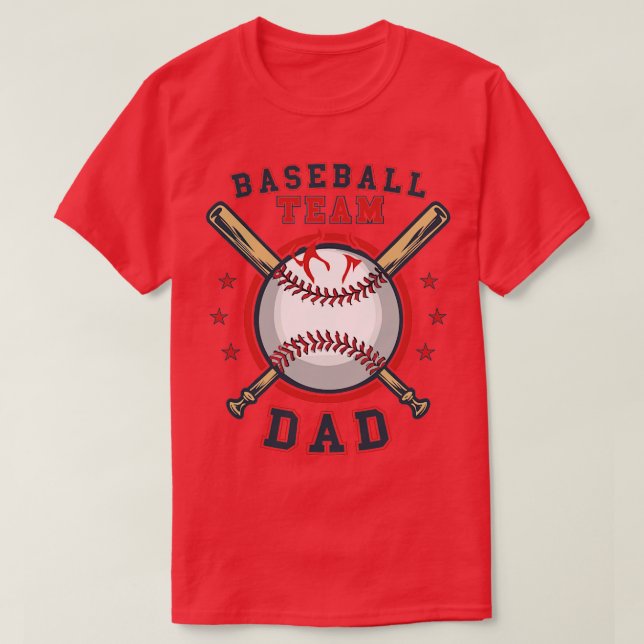 Baseballteam-Vater T-Shirt (Design vorne)
