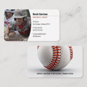 Baseballtrainer Ausbilder Visitenkarte