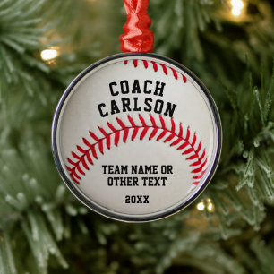 Baseballtrainer Ball Nähen Personalisiert Ornament Aus Metall