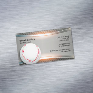 Baseballtrainer Beruflich Magnetische Visitenkarte