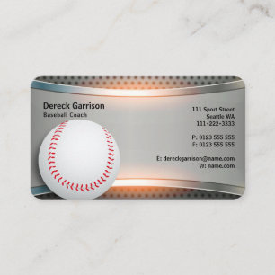 Baseballtrainer Beruflich Visitenkarte