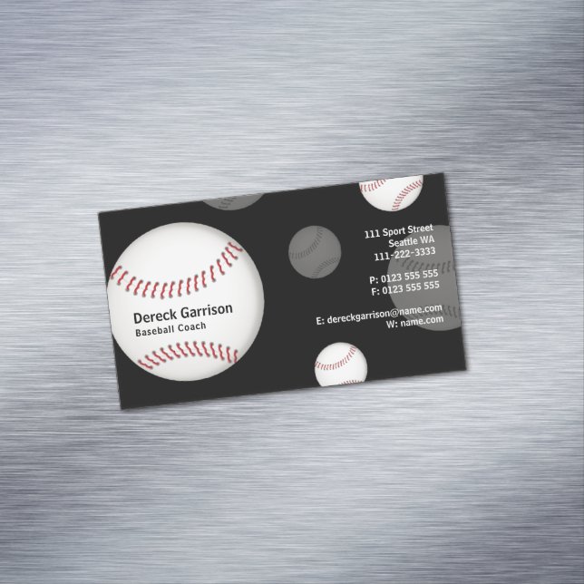 Baseballtrainer | Beste Sport Magnetische Visitenkarte (Beispiel)