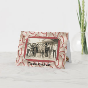 Baseballtrainer danken Ihnen zu gestalten Dankeskarte
