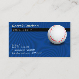 Baseballtrainer Deep Blue Visitenkarte