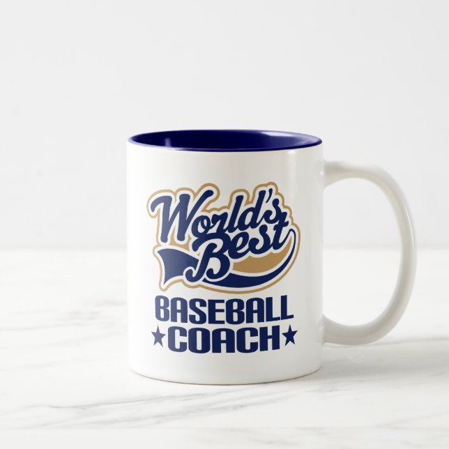Baseballtrainer-Geschenk Zweifarbige Tasse (Rechts)