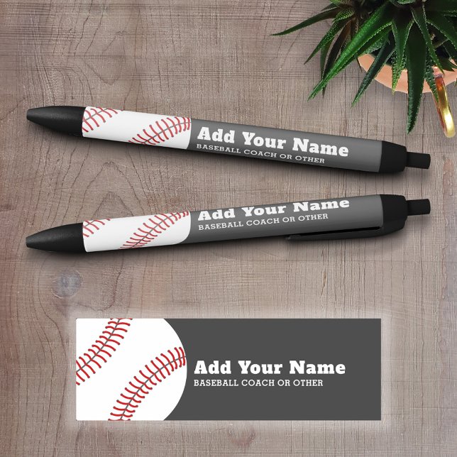 Baseballtrainer oder -lehrer - Moderner Zeichn Kugelschreiber (Personalized Writing Pens - add your name, monogram or other text)