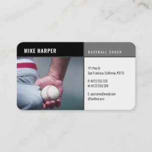 Baseballtrainer   Player Foto Visitenkarte