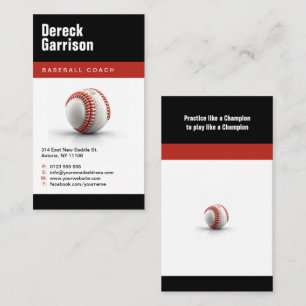 Baseballtrainer   Player Foto Visitenkarte