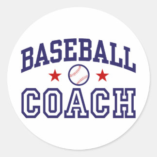 Baseballtrainer Runder Aufkleber