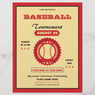 Baseballturnier Flyer
