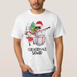 Baseballweihnachtskugel mit dem Weihnachtsmann Sno T-Shirt