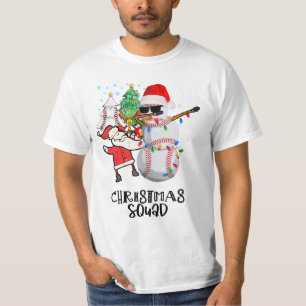 Baseballweihnachtskugel mit dem Weihnachtsmann Sno T-Shirt