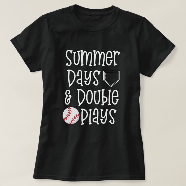 Baseballzitat Mama-T-Shirt-Sommertage und T-Shirt (Design vorne)