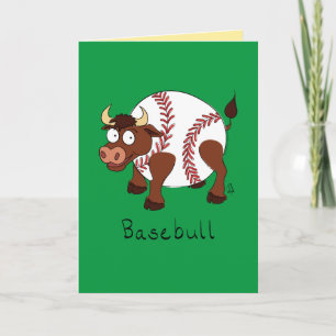 Basebull - Funny Baseball Bull Card Karte