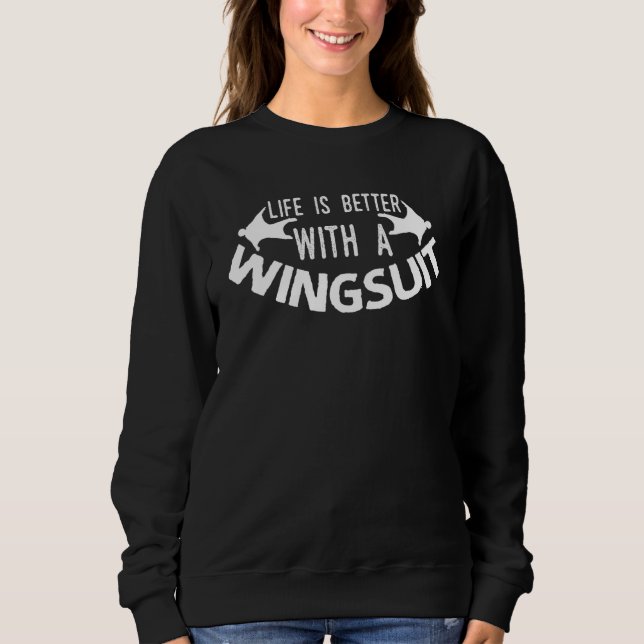 Basejumper Joke Basejump Skydiver Wingsuiting Wing Sweatshirt (Vorderseite)