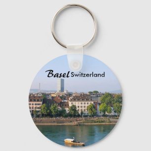 Basel City in the Switzerland Souvenir Keychain Schlüsselanhänger