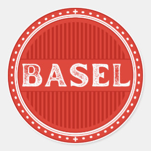 Basel City Pride Emblem – Schweizer Identität Runder Aufkleber