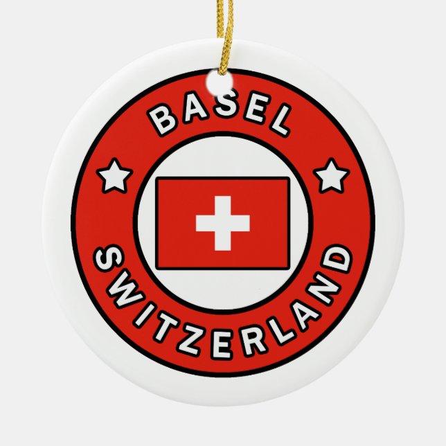 Basel die Schweiz Keramik Ornament (Vorne)