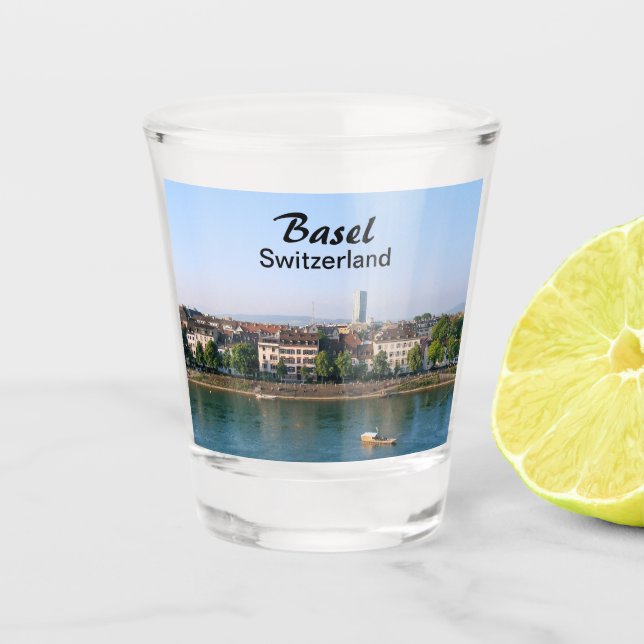 Basel in der Schweiz Schnapsglas (Vorderseite)