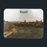 Basel , Schweiz Europa City Panorama View Magnet<br><div class="desc">Stilvoll gestalteter Magnet Basel Schweiz zeigt eine Stadtanschauung der Schweizer Stadt mit ihrer einzigartigen Architektur und spektakulären Sehenswürdigkeiten. Arbeitet phantastisch als Reise-Andenken und Geschenkidee für jeden Besucher der Schweizer Hauptstadt.</div>