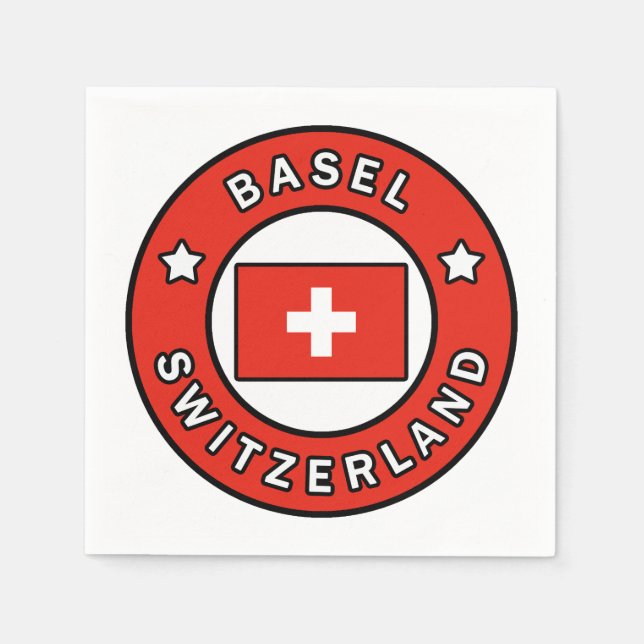 Basel Schweiz Serviette (Vorderseite)