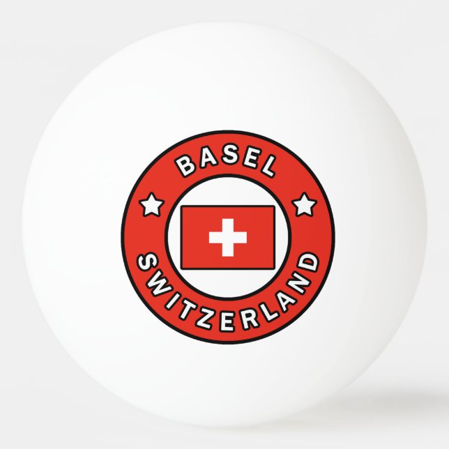 Basel Schweiz Tischtennisball (Vorderseite)