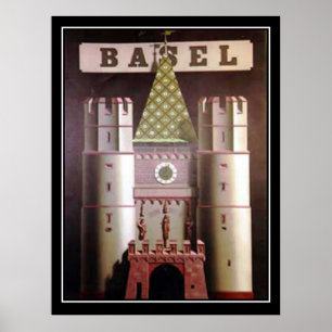 Basel Schweiz Vintage-Reiseposter Poster