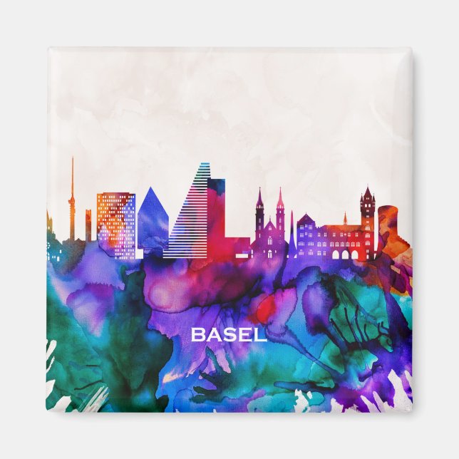 Basel Skyline Magnet (Vorne)