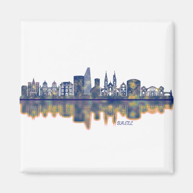 Basel Skyline Magnet (Vorne)