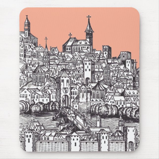 Basel Stadt im Nordwesten der Schweiz Mousepad (Vorne)