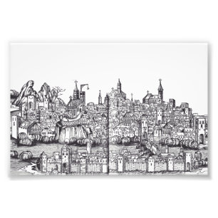 Basel Stadt in der Nordwestschweiz Fotodruck