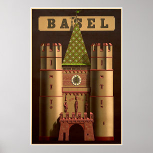 Basel, Suisse, Spalentor, Reiseplakat Poster