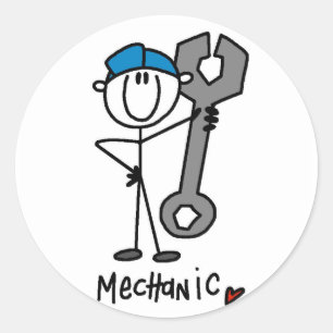 Basemechaniker-T-Shirts und Geschenke Runder Aufkleber