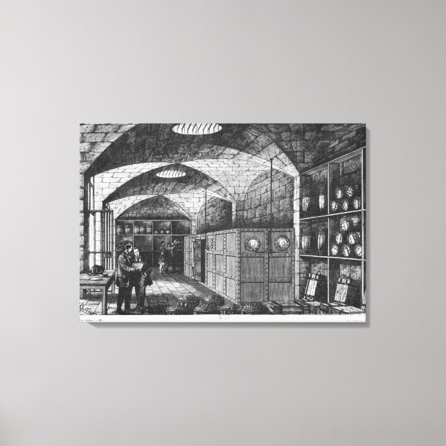 Basement of the Bank of France in Paris, 1897 Leinwanddruck (Vorderseite)