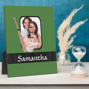 Basenball und Fledermaus Fotoplatte