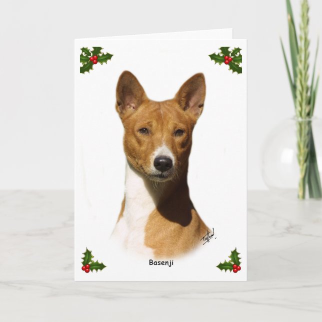 Basenji 9L034D-09 Feiertagskarte (Vorderseite)