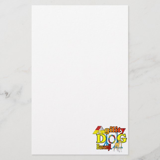 Basenji Agility Dog Briefpapier (Vorderseite)