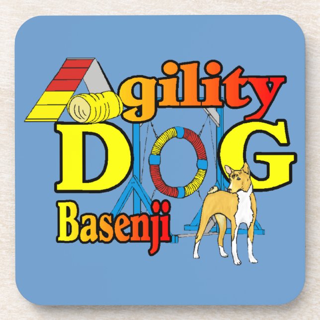 Basenji Agility Dog Getränkeuntersetzer (Vorderseite)