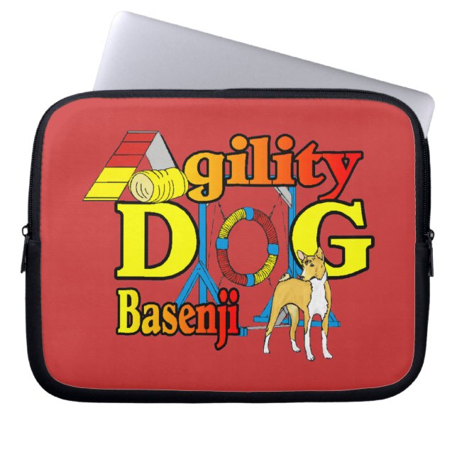 Basenji Agility Dog Laptopschutzhülle (Vorderseite)